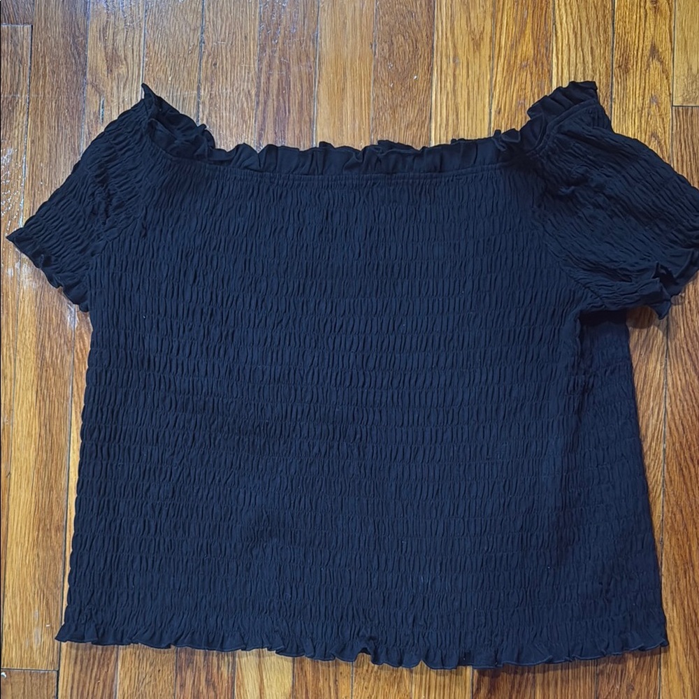 Black Off-Shoulder Women's Top